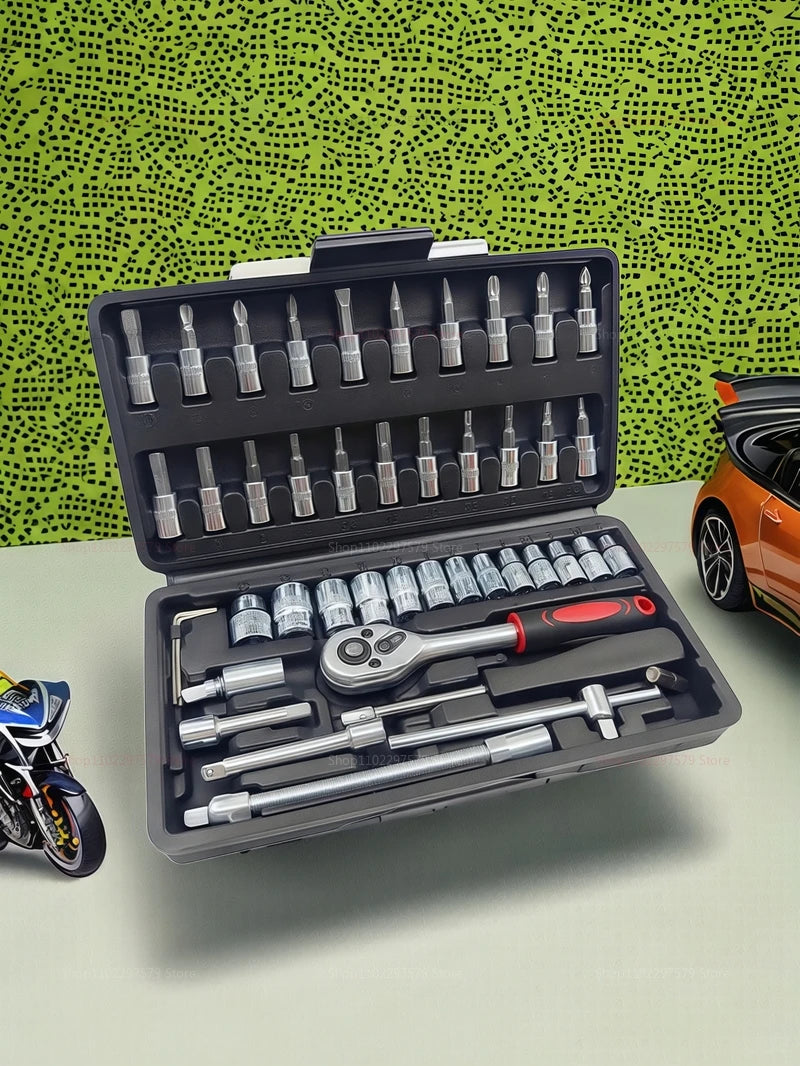 🔧 Kit Complet d’Outils Auto 46 Pièces – Tout pour vos Réparations