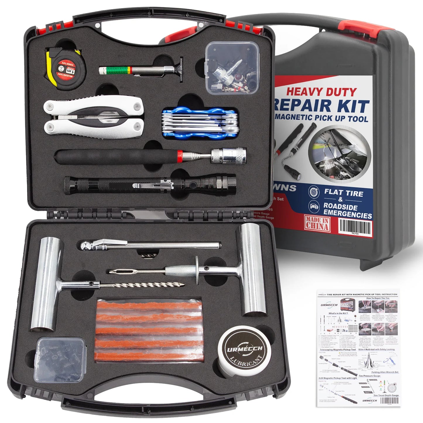 🛠️ Malette de Réparation Crevaison – Kit Auto & Moto Prêt à l’Emploi