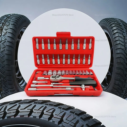 🔧 Kit Complet d’Outils Auto 46 Pièces – Tout pour vos Réparations