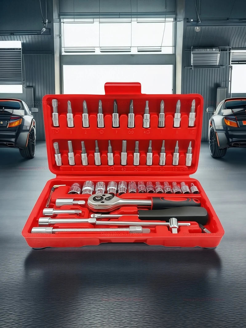 🔧 Kit Complet d’Outils Auto 46 Pièces – Tout pour vos Réparations