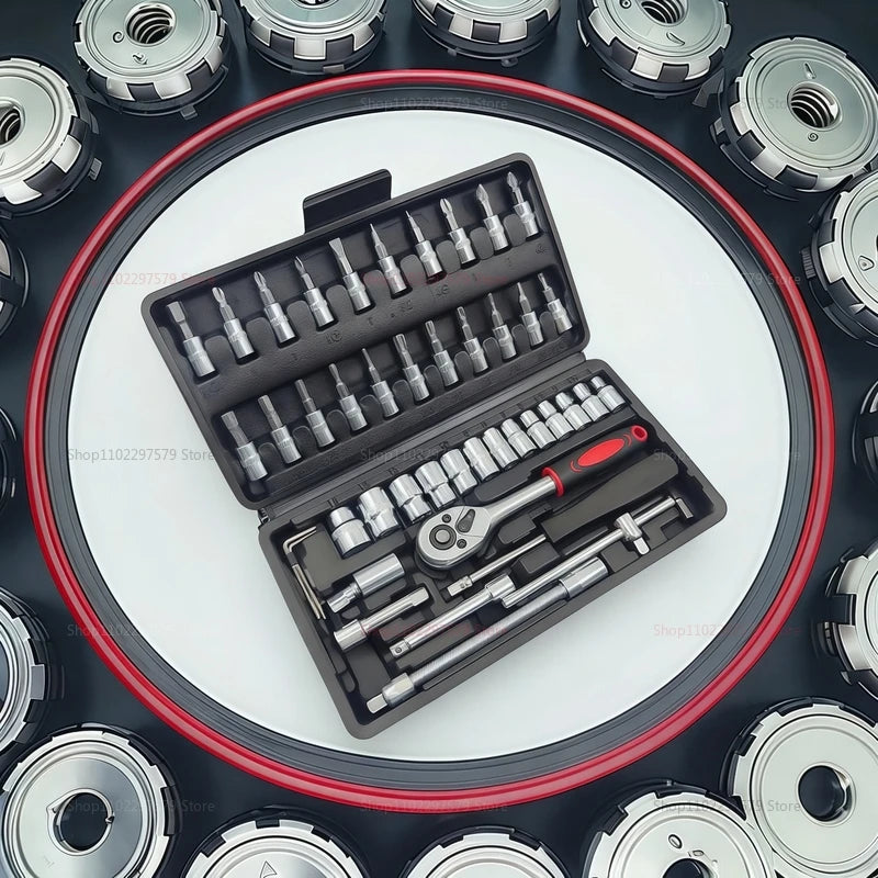 🔧 Kit Complet d’Outils Auto 46 Pièces – Tout pour vos Réparations